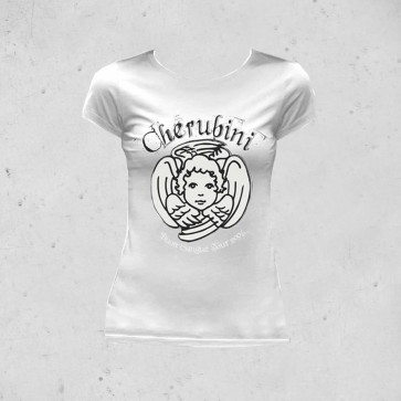 T-SHIRT DONNA CHERUBINI JOVANOTTI, Bianco