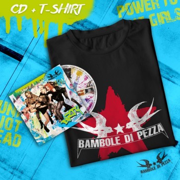 COMBO: CD DIRTY DELUXE+ T-Shirt STELLA ROSSA, Nera, Bambole di Pezza