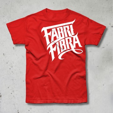 T-shirt LOGO FABRI FIBRA, Unisex, Rossa Marracash