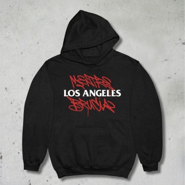 Hoodie, MENTRE LOS ANGELES BRUCIA, Fabri Fibra, Unisex, Nera