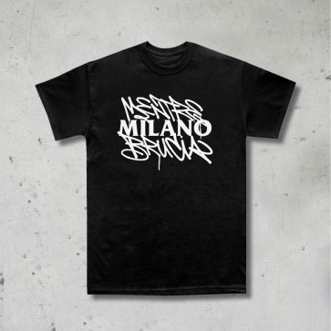 T-shirt MENTRE MILANO BRUCIA, Unisex, Nera
