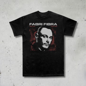 T-shirt EVENTO TOUR 2025, Fabri Fibra, Unisex, Nero 