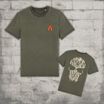 T-shirt TESCHIO Vintage Verde Militare, FIRENZE ROCKS
