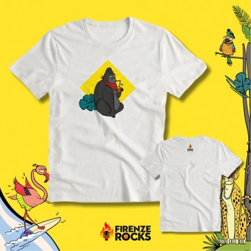 T-SHIRT SCIMMIA BIANCA - FIRENZE ROCKS
