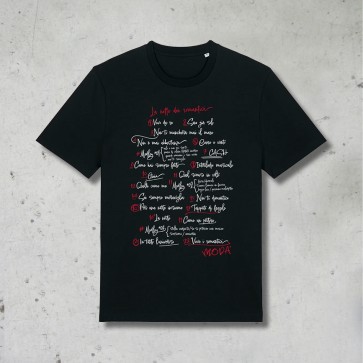 T-shirt TRACK LIST, Modà, Unisex, Nera