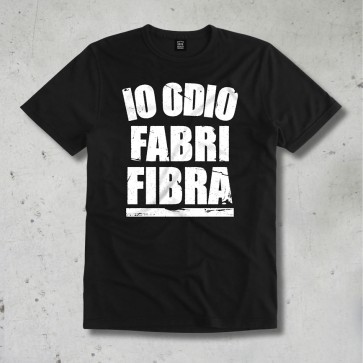T-shirt Nera, IO ODIO - FABRI FIBRA, Unisex Fabri Fibra