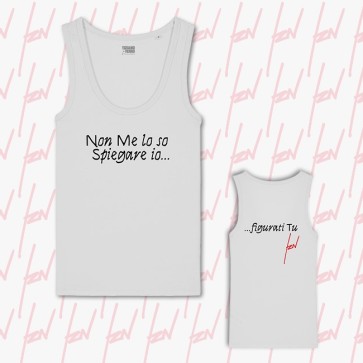 Canotta NON ME LO SO SPIEGARE, Tiziano Ferro, Unisex, Bianco