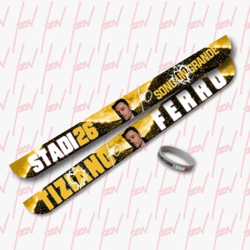 Fascetta SONO UN GRANDE Gialla + Bracciale silicone, Tiziano Ferro