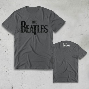 T-SHIRT DISTRESSED LOGO THE BEATLES