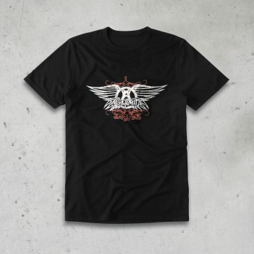T-SHIRT FADED WINGS  AEROSMITH