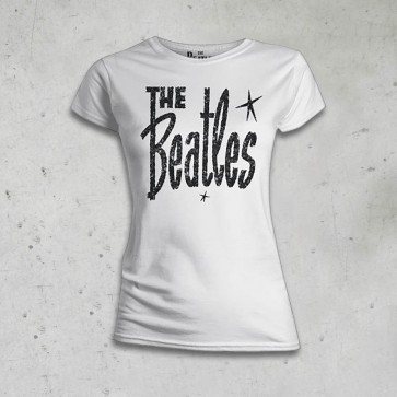 T-SHIRT DONNA GLITTER LOGO THE BEATLES