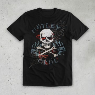 T-SHIRT PIRATE SKULL MOTLEY CRUE