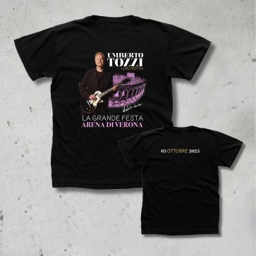 T-shirt ARENA DI VERONA evento, Nera, Umberto Tozzi