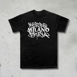 T-shirt MENTRE MILANO BRUCIA, Unisex, Nera
