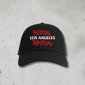 Cappello baseball, MENTRE LOS ANGELES BRUCIA, Fabri Fibra, Unisex, Nero