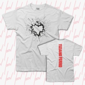 T-shirt CUORE ROTTO, Tiziano Ferro, Unisex, Bianco