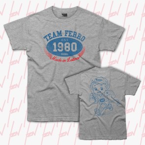 T-shirt TEAM FERRO 1980, Tiziano Ferro, Unisex, Grigio
