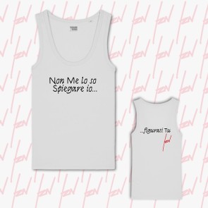 Canotta NON ME LO SO SPIEGARE, Tiziano Ferro, Unisex, Bianco