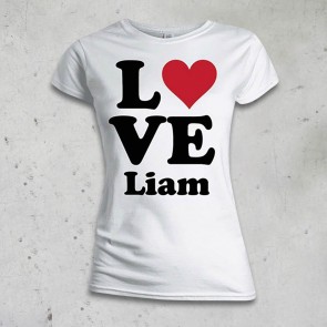 T-SHIRT DONNA  LOVE LIAM ONE DIRECTION