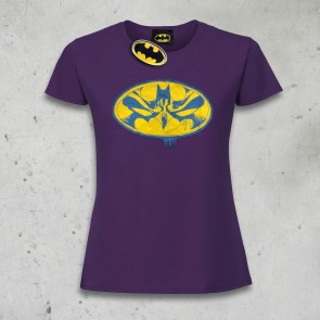 T-SHIRT DONNA MASK SHIELD BATMAN
