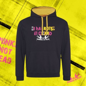 Felpa unisex MI HAI ROTTO IL CAXXO, Nera e Gialla - BAMBOLE DI PEZZA