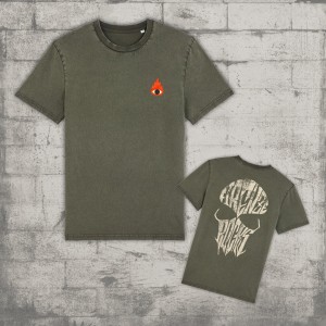 T-shirt TESCHIO Vintage Verde Militare, FIRENZE ROCKS