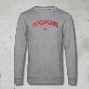 Felpa COLLEGE - MADAME, Unisex, Grigia