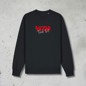 Felpa Girocollo, TRACK LIST, Modà, Unisex, Nera