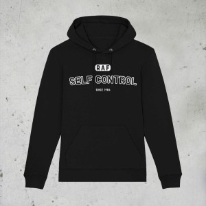 Felpa SELF CONTROL, University, Nera - RAF 40th SELF CONTROL 