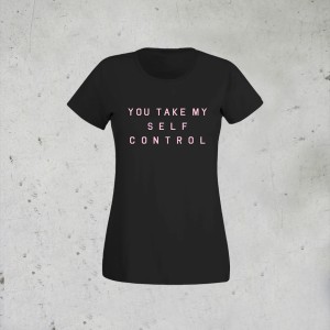 T-shirt donna YOU TAKE MY SELF CONTROL, Black - RAF 40th SELF CONTROL