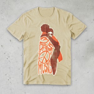 T-SHIRT HUG & PEACE WOODSTOCK