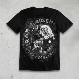 T-SHIRT NUMBER OF THE BEAST GRIGIA IRON MAIDEN