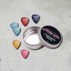 Box metallo con 5 plettri, Umberto Tozzi