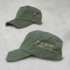 CAPPELLO ARMY CUT NERO A META' OLIVE PINO DANIELE