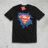 T-SHIRT TORN LOGO SUPERMAN