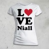 T-SHIRT DONNA LOVE NIALL ONE DIRECTION